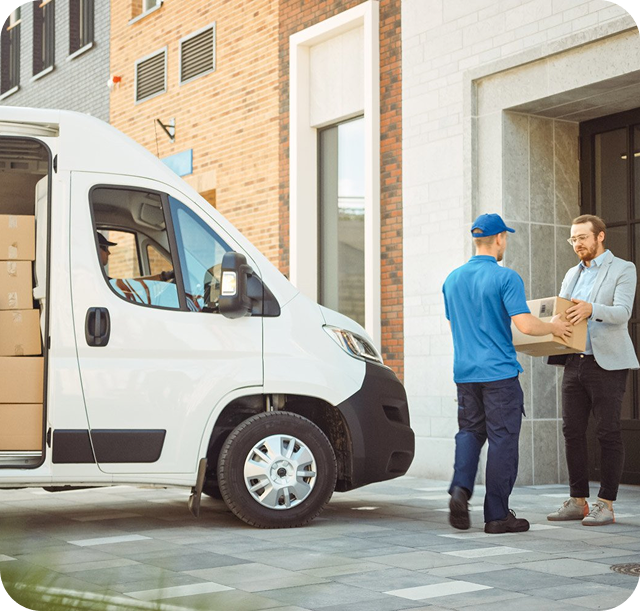 Van at the door